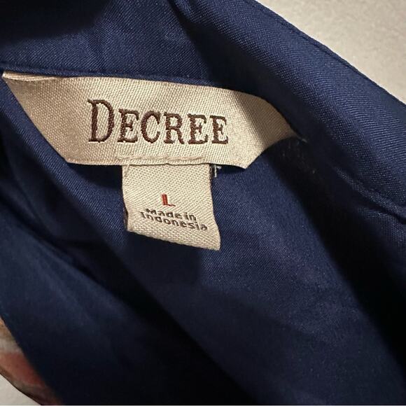 Decree Floral Flowy Long Ankle Length Maxi Skirt Peach Blue Women Large - Picture 3 of 6